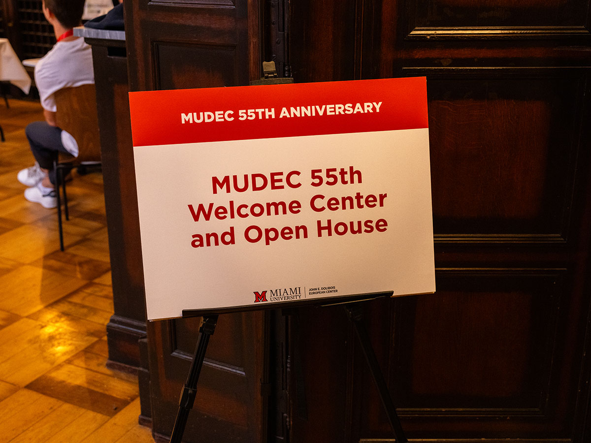 MUDEC 55th anniversary sign